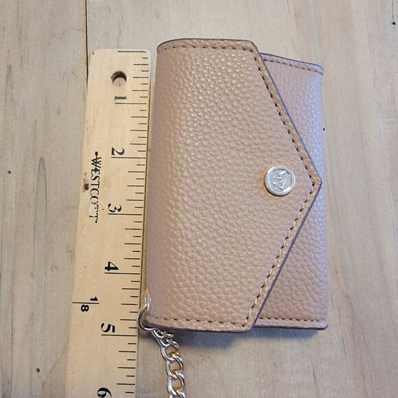 Anne Klein Wallet with Key Chain Embossed Beige Snap Shut Logo - Picture 6 of 6